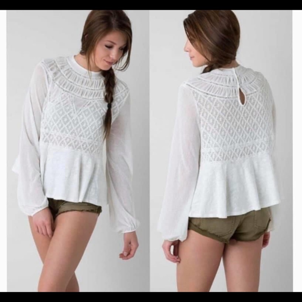 SOLD Free people English Rose embroidered lace top - Picture 1 of 9